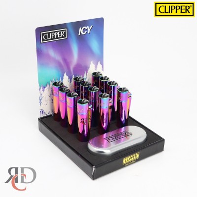 CLIPPER LIGHTER  FULL METAL ICY RCL14 12CT/PACK